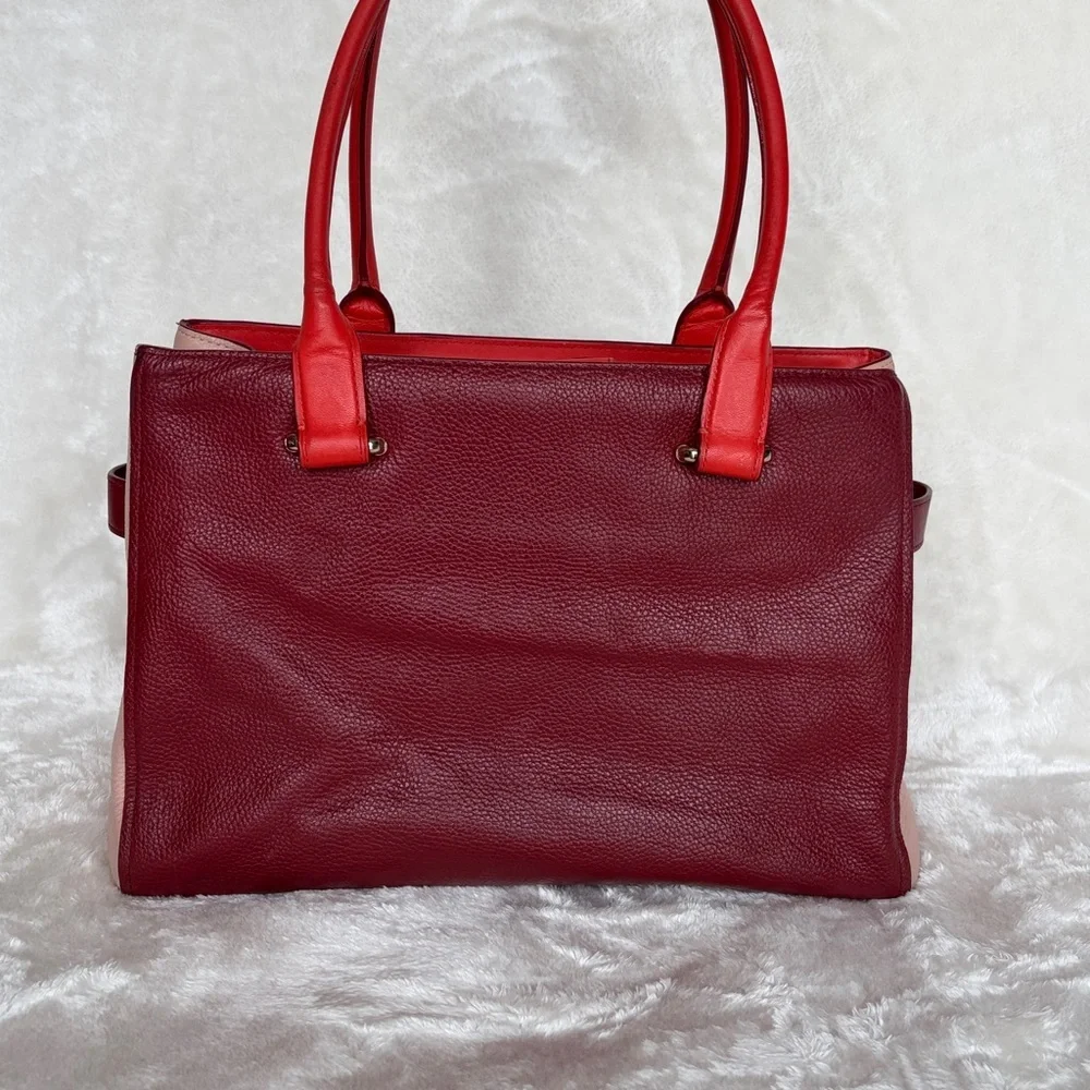 Coach Swagger Carryall Colorblock Pebbled Leather Satchel Bag